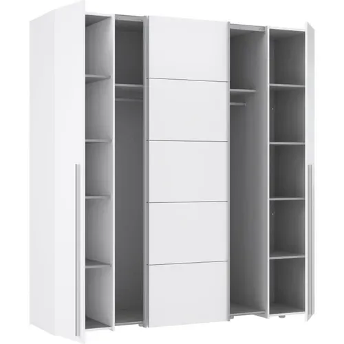 Armoire Narago Décor Blanc Mat 2 Portes Coulissantes L200 X P61 X H210 Cm