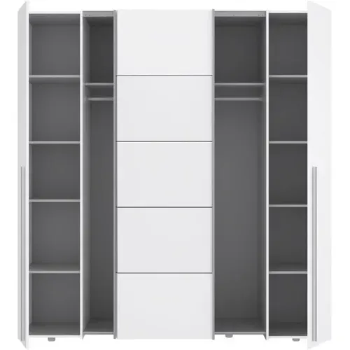 Armoire Narago Décor Blanc Mat 2 Portes Coulissantes L200 X P61 X H210 Cm