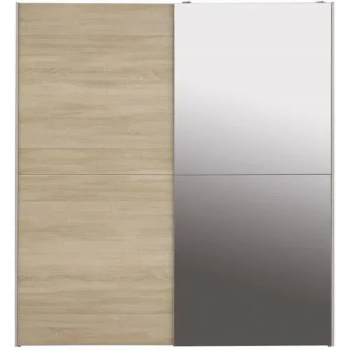 Armoire 2 Portes Coulissantes Avec Miroir - Chene Sonoma - L 170,3 X P 61,2 X H 190,5 Cm - Ulos