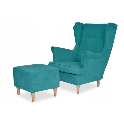 Fauteuil - Family - Ari - Bleu - Repose-pieds - Réf 1947