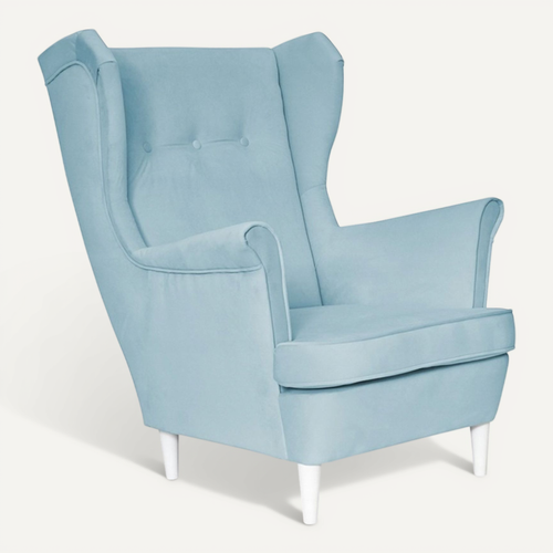 Casa Padrino Fauteuil Baroque de Luxe Bleu/Or 97 x 90 x H