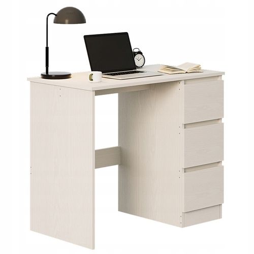 Bureau D'ordinateur Blanc Moderne Pour Adolescents Avec Tiroirs Loft