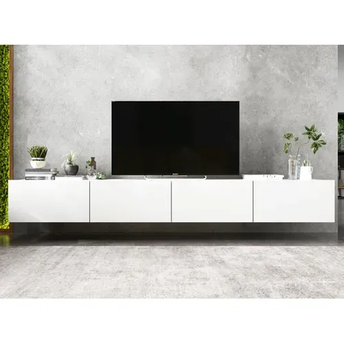 Meuble TV Suspendu Enjoy Blanc Mat 240 Cm
