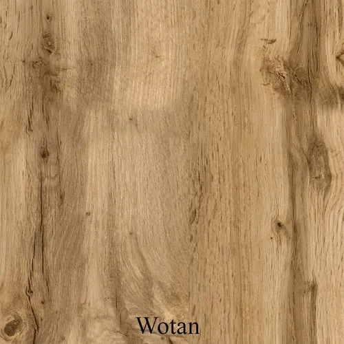 Meuble TV 120 Cm 2 Placards + étagères Chêne Wotan / Noir Mat