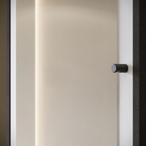 Armoire Entrée 90 Cm Miroir étagères Tringle Matera / Blanc Mat