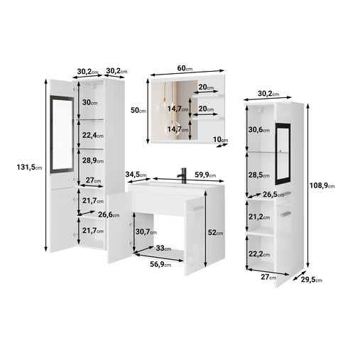 Meubles De Salle De Bain, Matera Avec LED-marit I