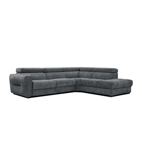 Canapé D'angle Droit Calvera Calvera 5 Places Avec Un Relax Électrique Tissu Gris Foncé