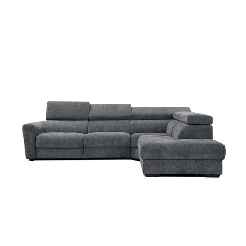 Canapé D'angle Droit Calvera Calvera 5 Places Avec Un Relax Électrique Tissu Gris Foncé