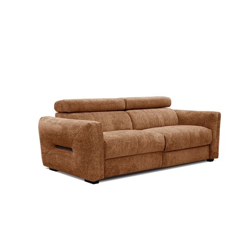Canapé Droit Calvera 3 Places Avec 1 relax Électrique Cote Droit Tissu Brique