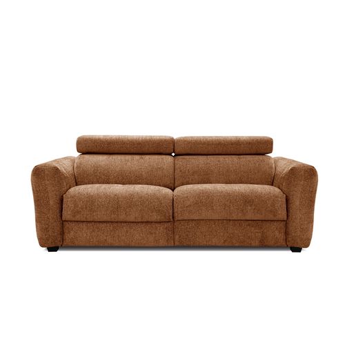 Canapé Droit Calvera 3 Places Avec 1 relax Électrique Cote Droit Tissu Brique