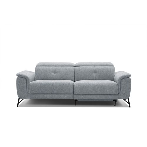 Canapé Droit 3 Places Avec Un Relax Électrique à Gauche Avena, Tissu Gris Clair