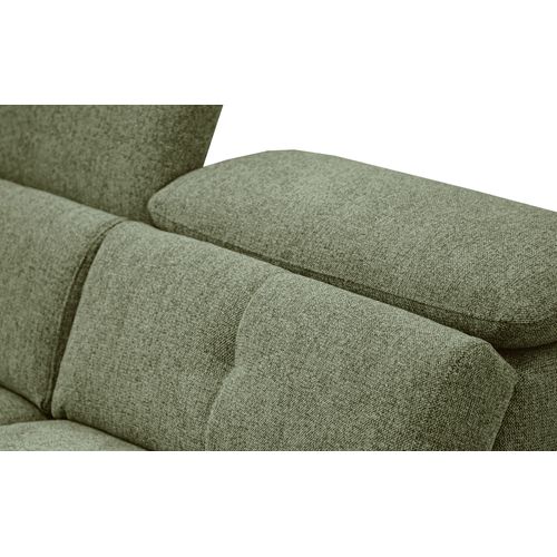 Canapé Droit 3 Places XXL Avena, Tissu Vert