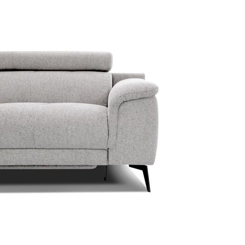Canapé Droit Fiero 3 Places Avec Un Relax électrique Côté Droit Tissu Beige Clair