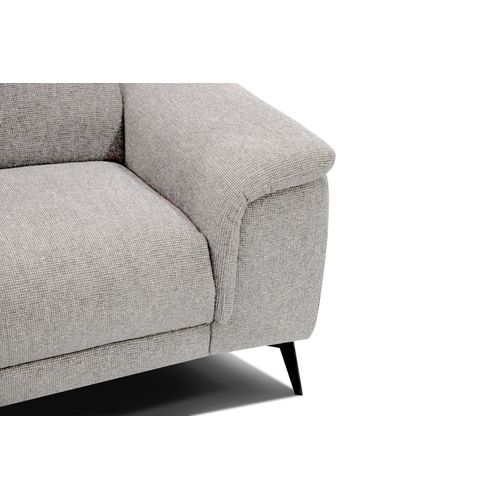 Canapé Droit Fiero 3 Places Avec Un Relax électrique Côté Droit Tissu Beige Clair