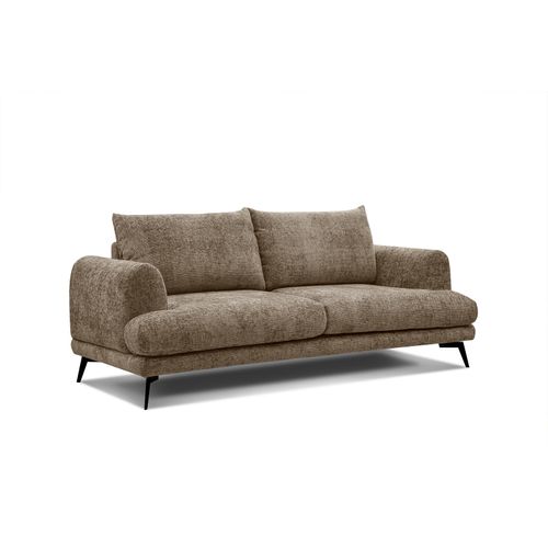 Canapé Droit Adria 3 Places Tissu Beige Foncé