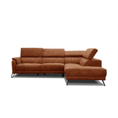 Canapé D'angle Droit Roden 5 Places Tissu  Rouge Brique