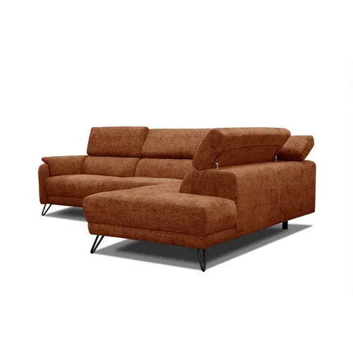 Canapé D'angle Droit Roden 5 Places Tissu  Rouge Brique