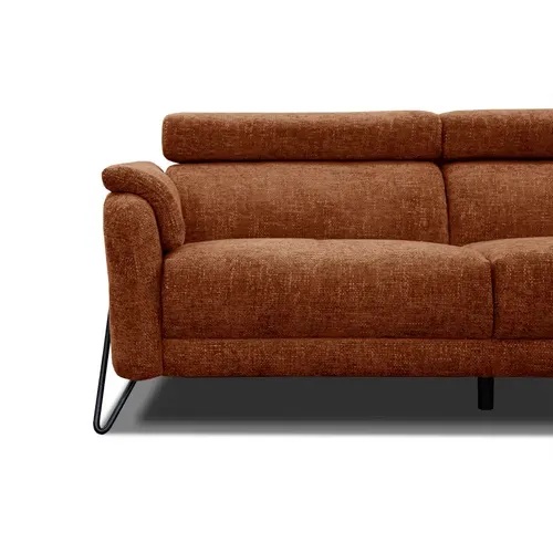 Canapé D'angle Droit Roden 5 Places Tissu  Rouge Brique