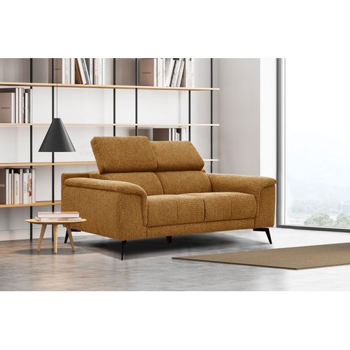 Canapé Droit Fiero 2 Places Tissu Orange