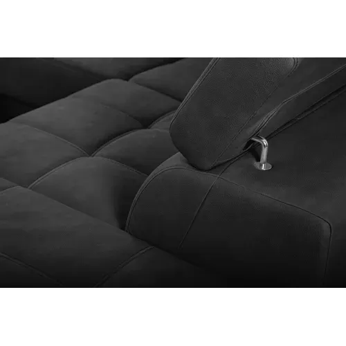 Le Canapé D'angle Droit 5 Places Noir Avec Une Relaxation - Taunus