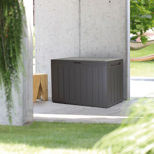 Coffre de Jardin 190l Plastique Anthracite Boardebox 78 X 43,3 X 55 Cm