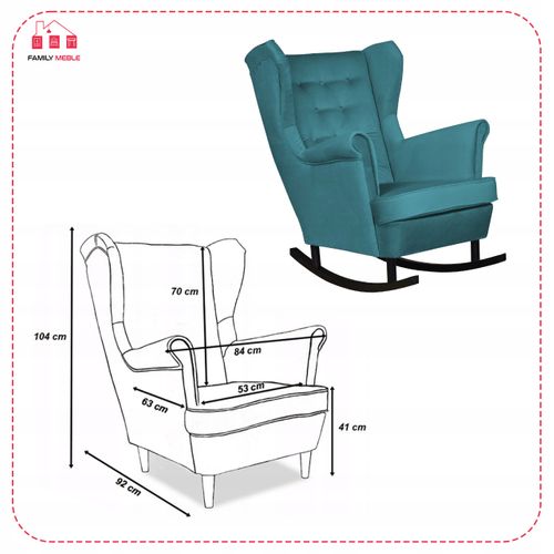 Fauteuil à Bascule - Family - Diana - Bleu - Bascule - Amore 66