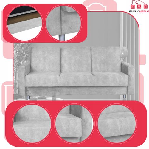 Canapé Convertible - Family - Alicja - Gris - Convertible - Aura 13