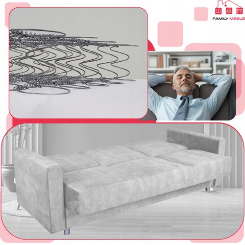 Canapé Convertible - Family - Alicja - Gris - Convertible - Aura 13