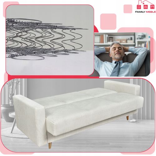 Canapé Convertible - Family - Rene - Beige - Coffre, Convertible