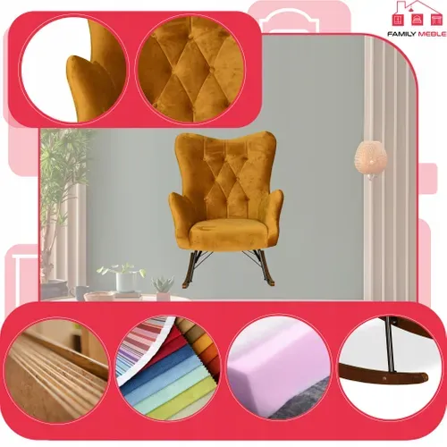 Fauteuil à Bascule - Family - Luna - Jaune - Bascule - Royal 10 - Réf 4959