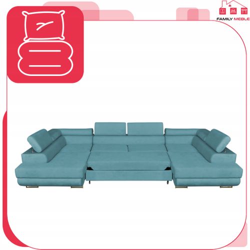 Canapé D'angle Convertible - Family - Bosso - Bleu - Convertible