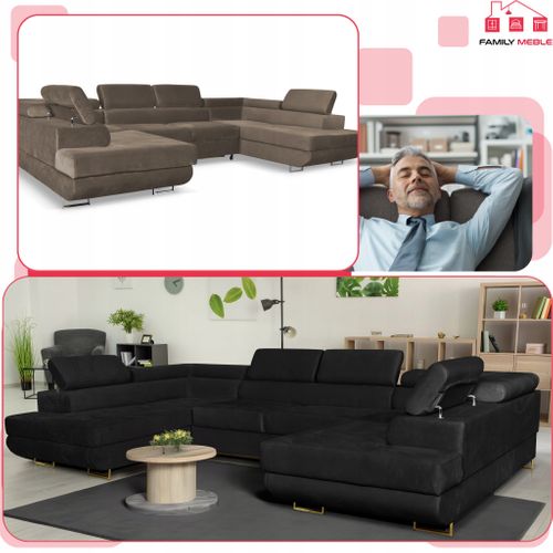 Canapé D'angle Convertible - Family - Bosso - Marron/blanc - Convertible