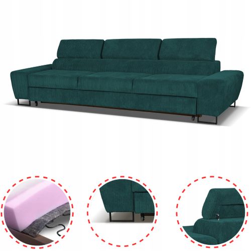 Canapé Convertible - Family - Savio - Vert - Convertible - Réf 9763