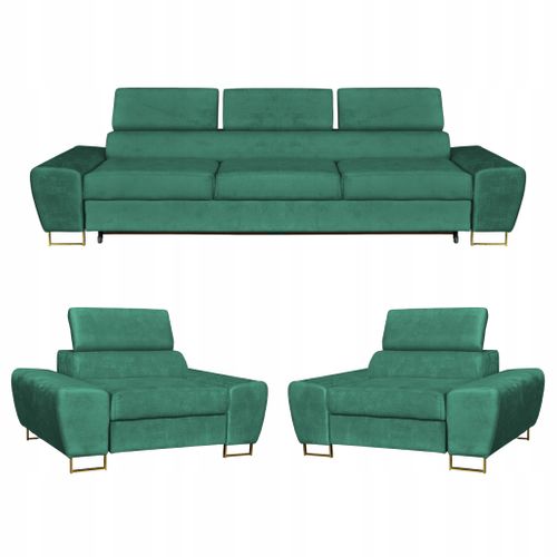 Canapé Convertible - Family - Bosso - Vert - Convertible - Réf 9992