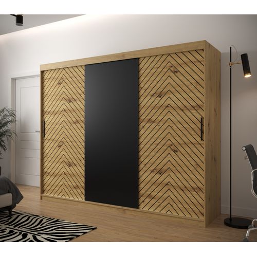 Armoire à Portes Coulissantes Jodełka 200/250/62 3 Portes (artisan)