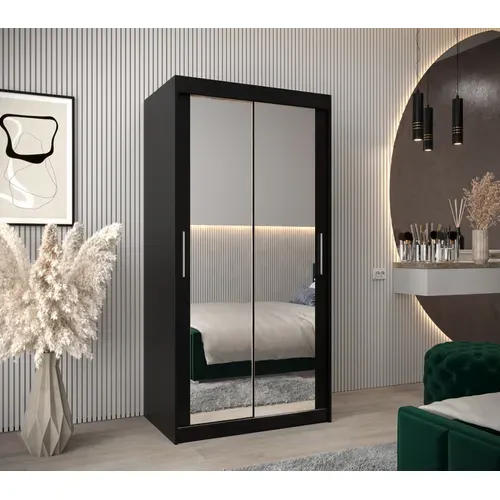 Armoire Tokyo 3 à Portes Coulissantes 200/100/62 2 Portes (negro/negro)