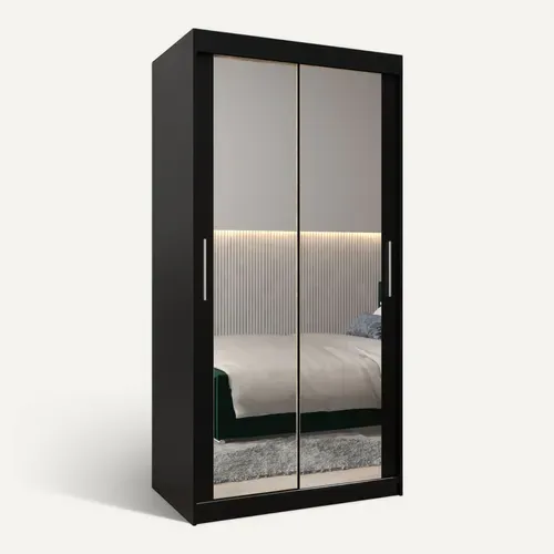 Armoire Tokyo 3 à Portes Coulissantes 200/100/62 2 Portes (negro/negro)
