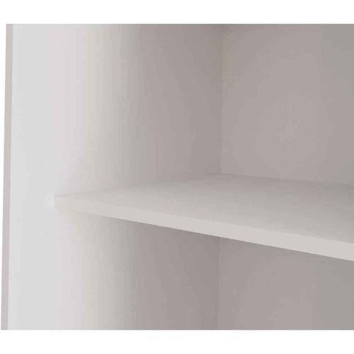 Armoire Helix 120 cm, 2 Portes Coulissantes Miroir, Graphite et Blanc Lamelles