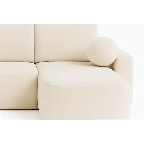 Canapé D’angle Milo Crème – Tissu Doux, Design Élégant