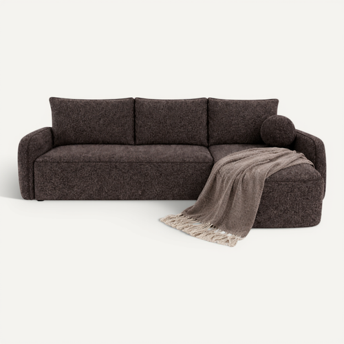 Milo Braun, Canapé angle convertible 3 Places   230 × 160 Cm