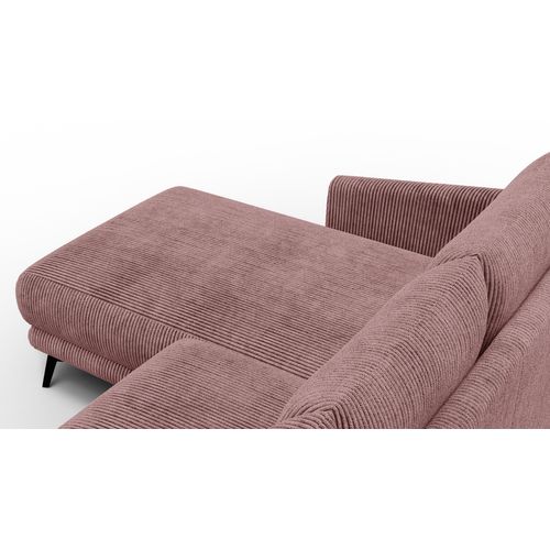 Canapé D'angle Gauche 3 Places Vilt, Tissu Rose