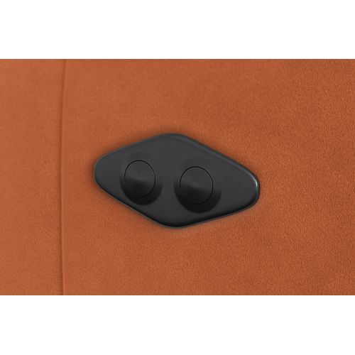 Canapé D'angle Relax 4 Places Droit Fiero, Tissu Velours Orange