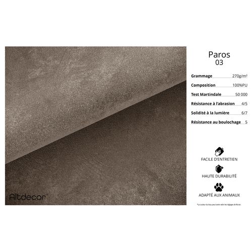 Canapé D'angle Convertible Serra-l 266x161x87 Angle Droit En Velours - Brun