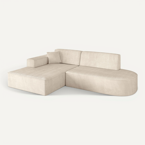 Canapé D'angle Irea-l1-v4 232x165x77  Angle Gauche En Tissu -  Beige