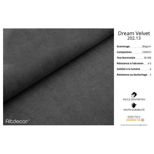 Canapé D'angle Livo-u2 400x173x79,5 Angle Panoramique En Velours - Gris Foncé