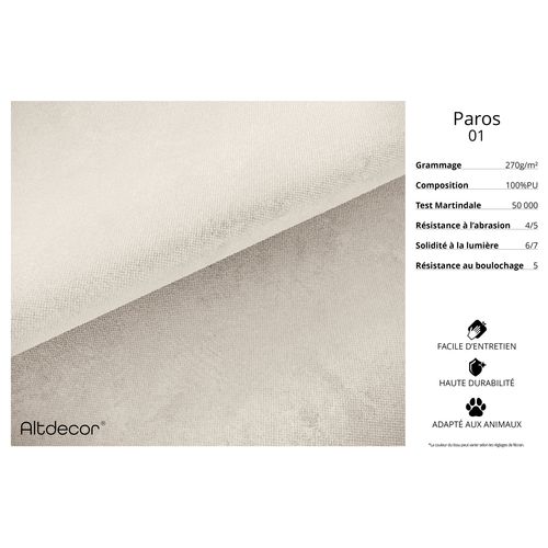 Canapé D'angle Irea-u2-v3 386x165x77  Panoramique En Velours - Beige