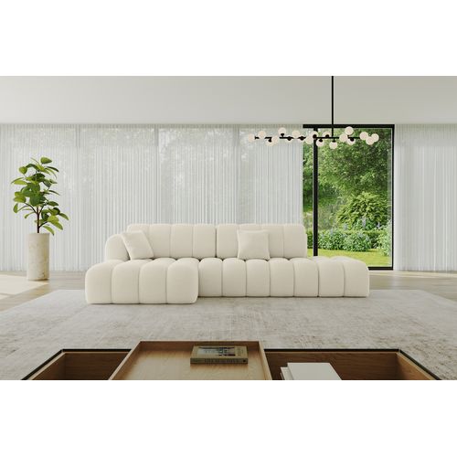 Canapé D'angle Convertible - Olea-l2-321x164x75cm Gauche Beige