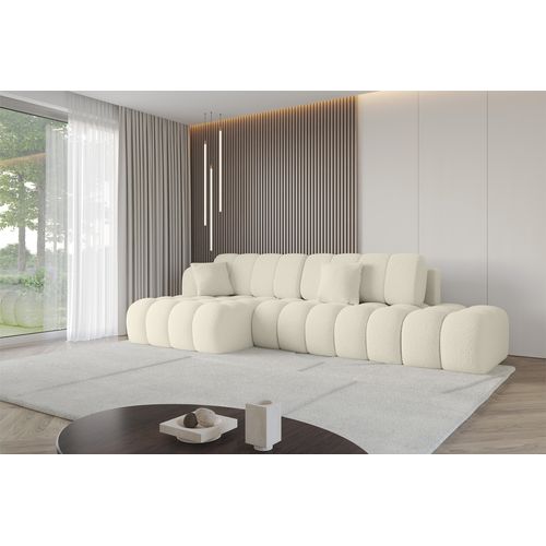 Canapé D'angle Convertible - Olea-l2-321x164x75cm Gauche Beige