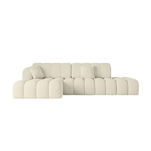 Canapé D'angle Convertible - Olea-l2-321x164x75cm Gauche Beige