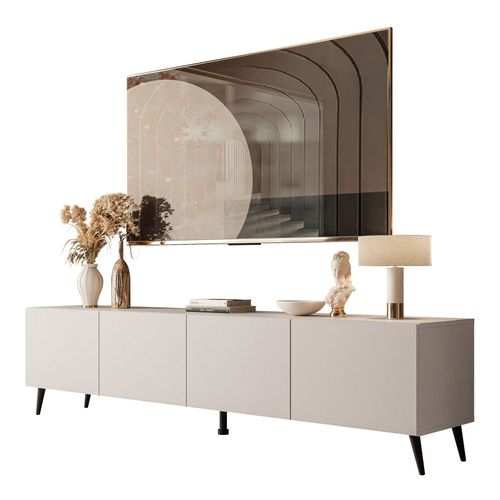 Meuble TV Colgante Cachemire 200 Cm Sur Pieds Noirs